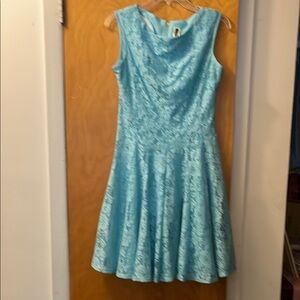 Elegant Blue Lace Dress